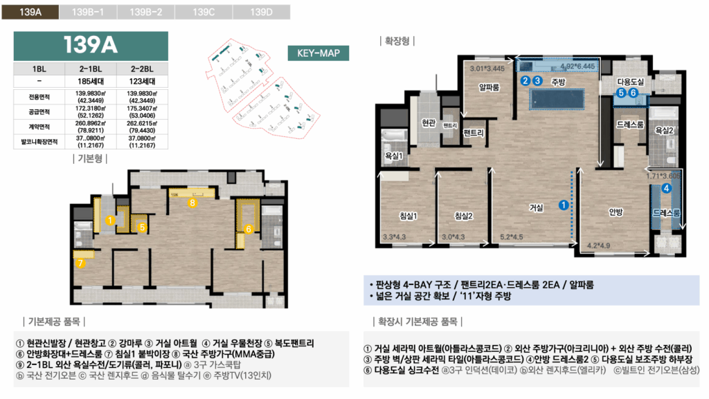 중앙공원 롯데캐슬 139A 평면도